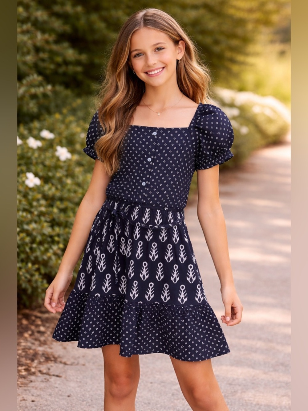 Black and White Geometric Patterned dress by Zudio NWT